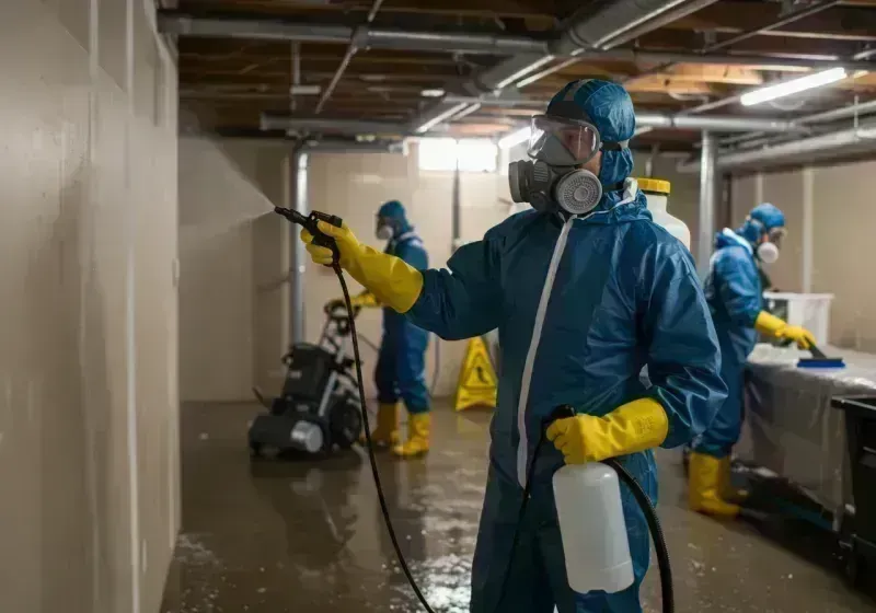 Basement Sanitization and Antimicrobial Treatment process in Colfax, IL