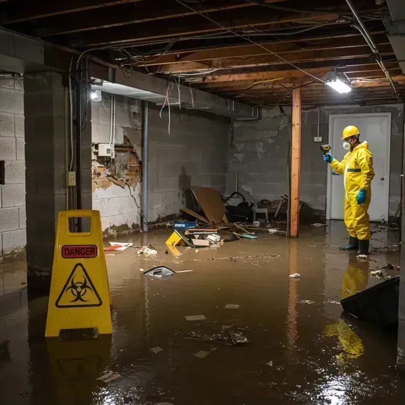 Flooded Basement Electrical Hazard in Colfax, IL Property